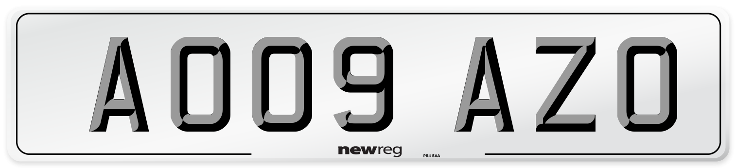 AO09 AZO Number Plate from New Reg